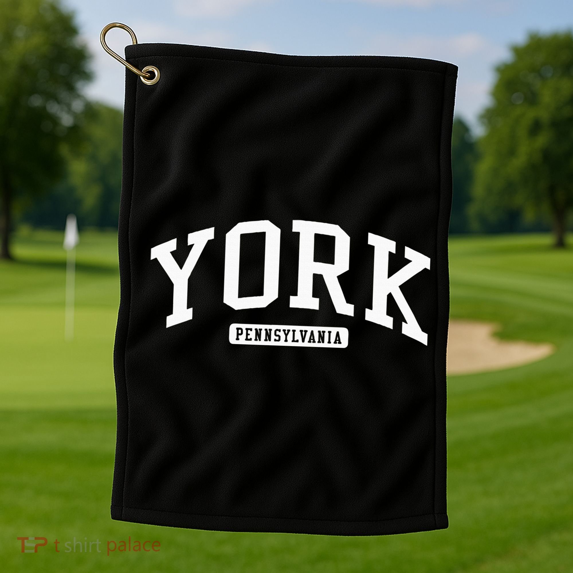 York Pennsylvania Pa College University Style Golf Towel
