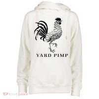 Yard Pimp Rooster King of the Barnyard Womens Funnel Neck Pullover Hood thumb 0