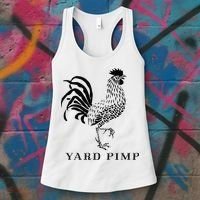 Yard Pimp Rooster King of the Barnyard Women's Tank Top thumb 3