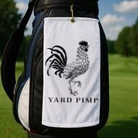 Yard Pimp Rooster King of the Barnyard Golf Towel thumb 2