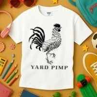 Yard Pimp Rooster King of the Barnyard Kids T-Shirt thumb 3