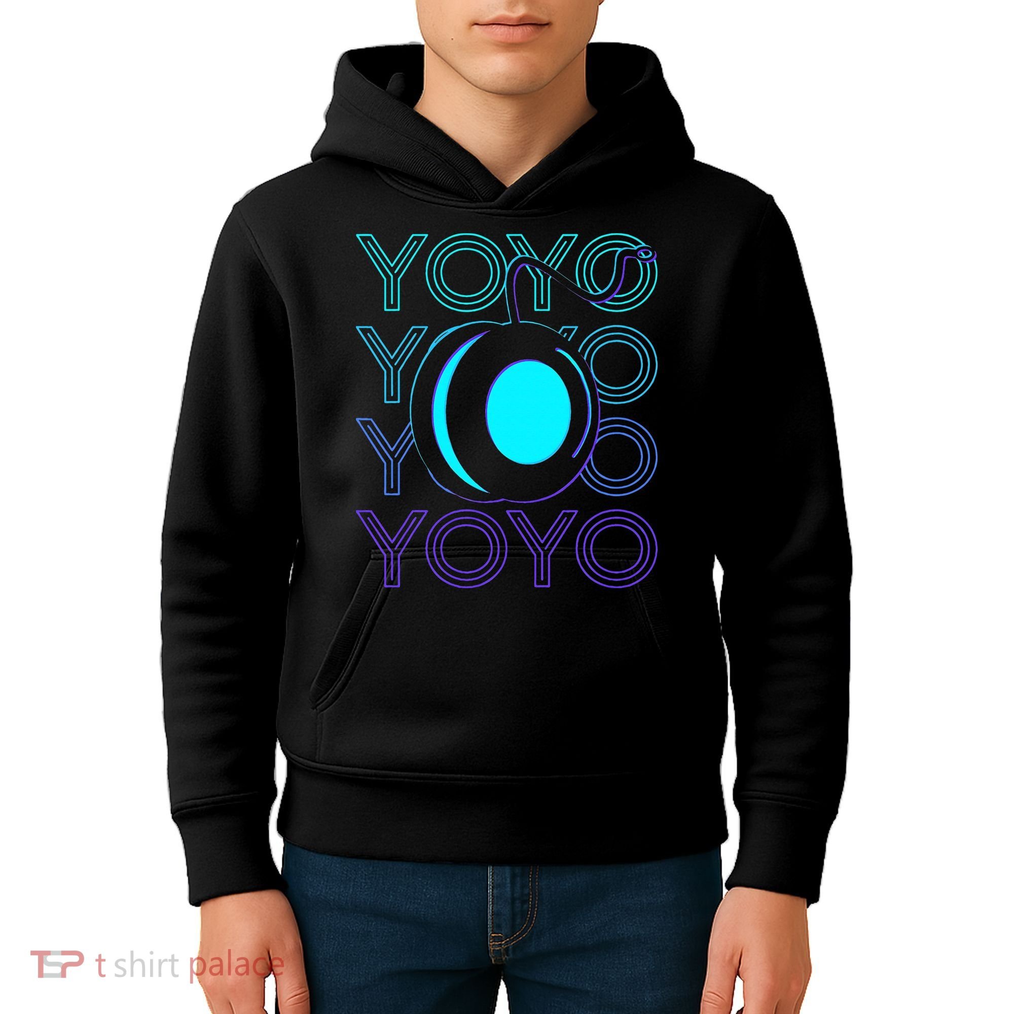 Yoyo Player Retro Kids Hoodie