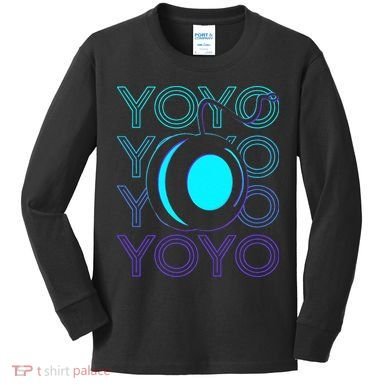 Yoyo Player Retro Kids Long Sleeve Shirt