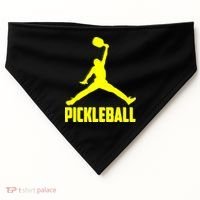 Yellow Pickleball Sports Logo USA-Made Doggie Bandana thumb 0