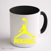 Yellow Pickleball Sports Logo Coffee Mug thumb 1