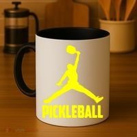 Yellow Pickleball Sports Logo Coffee Mug thumb 4