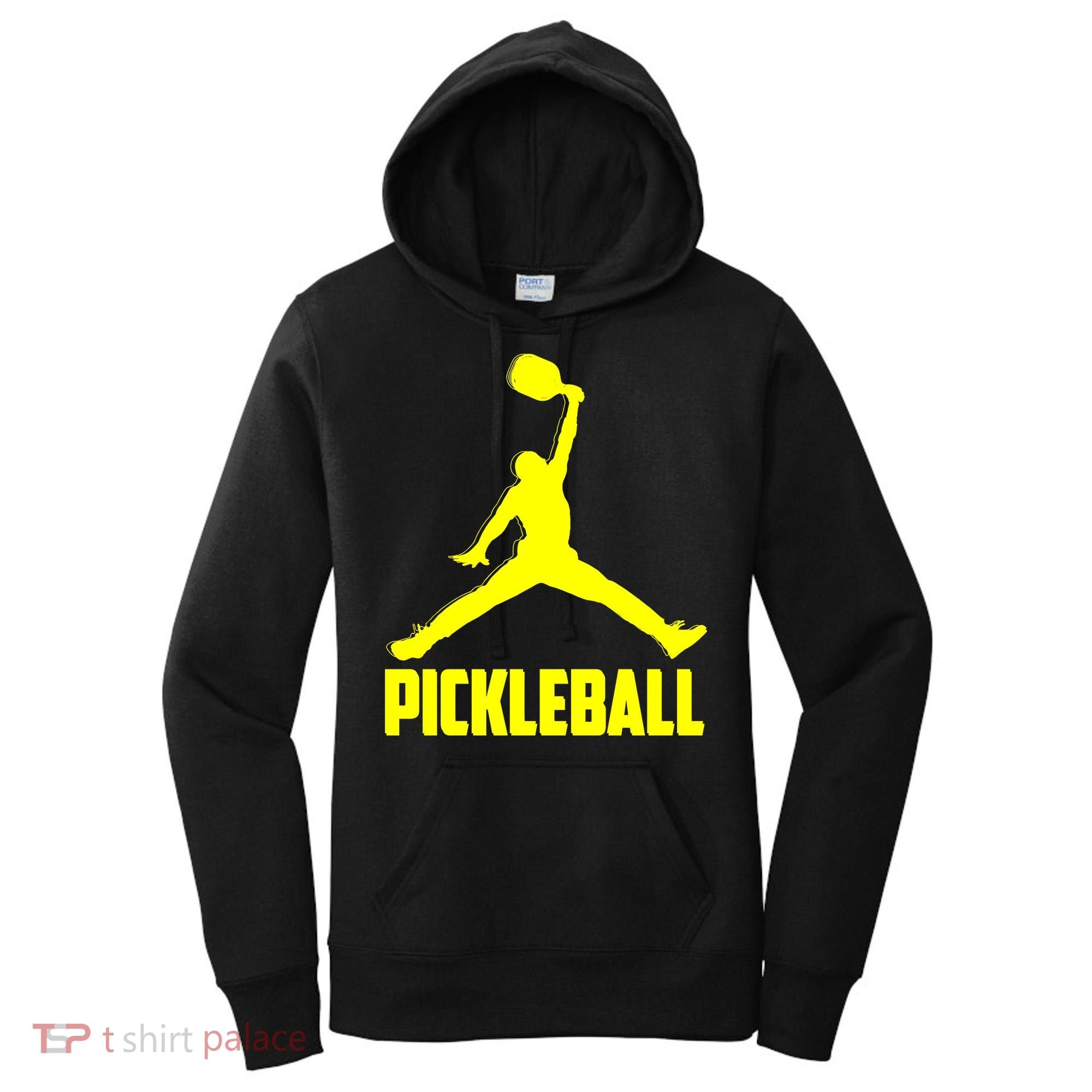 Yellow Pickleball Sports Logo Women's Hoodie