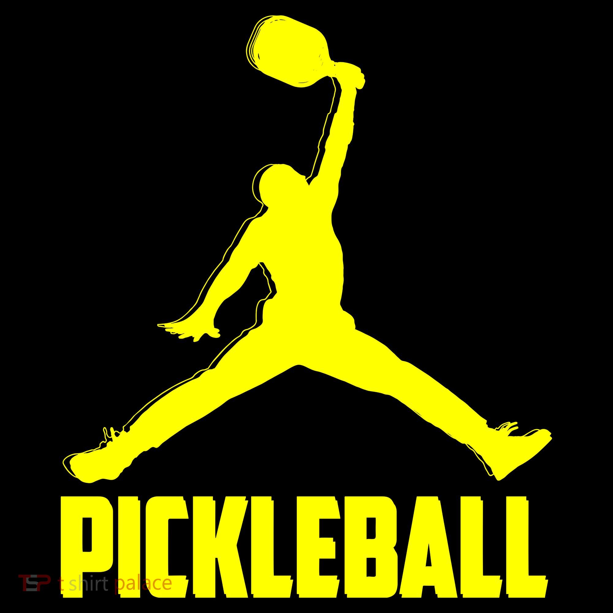 Yellow Pickleball Sports Logo Women's Hoodie