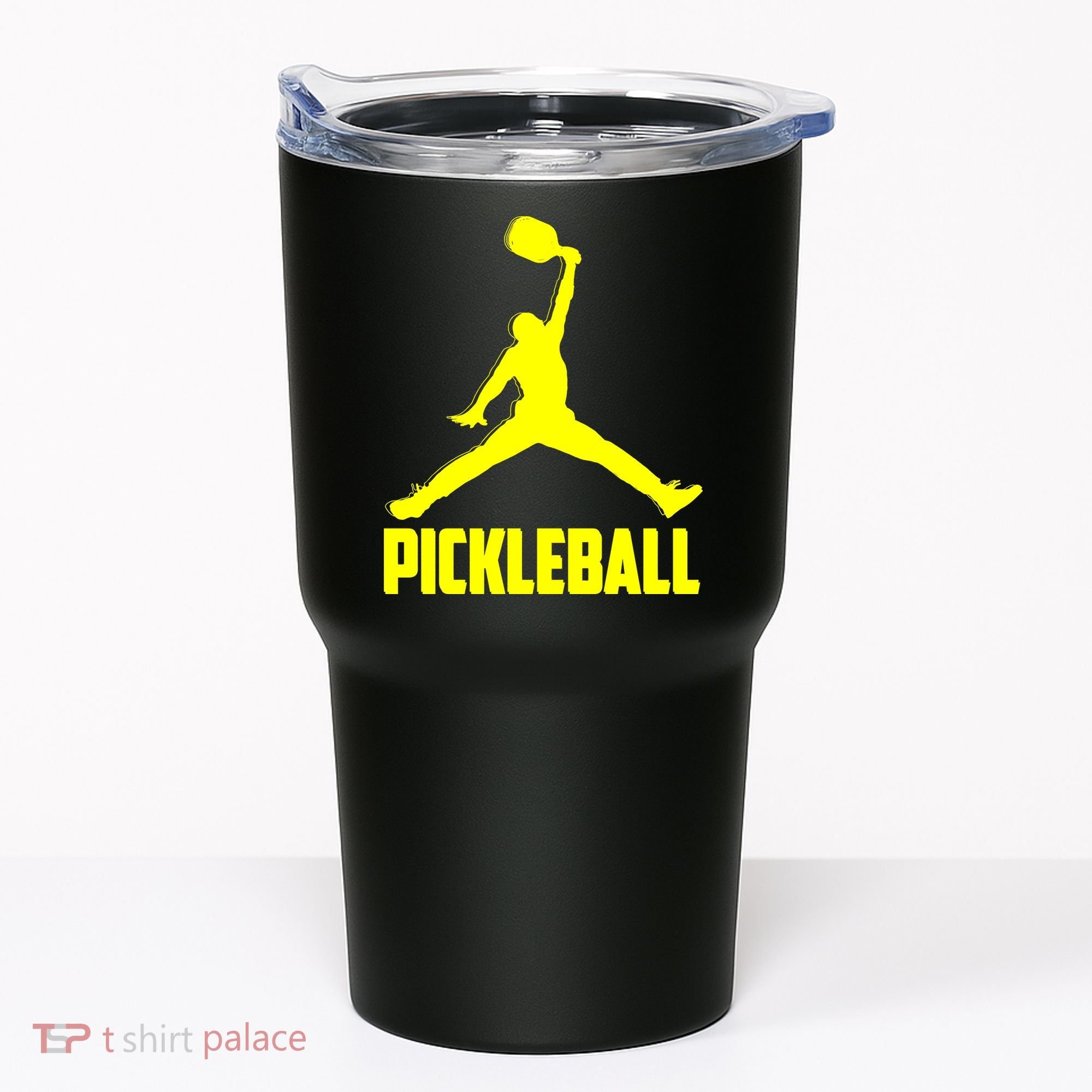 Yellow Pickleball Sports Logo Tumbler