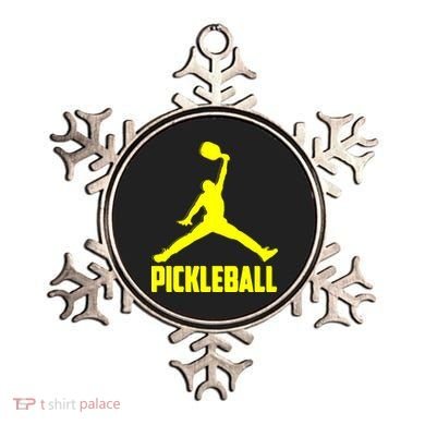 Yellow Pickleball Sports Logo Ornament