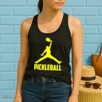 Yellow Pickleball Sports Logo Women's Tank Top thumb 2