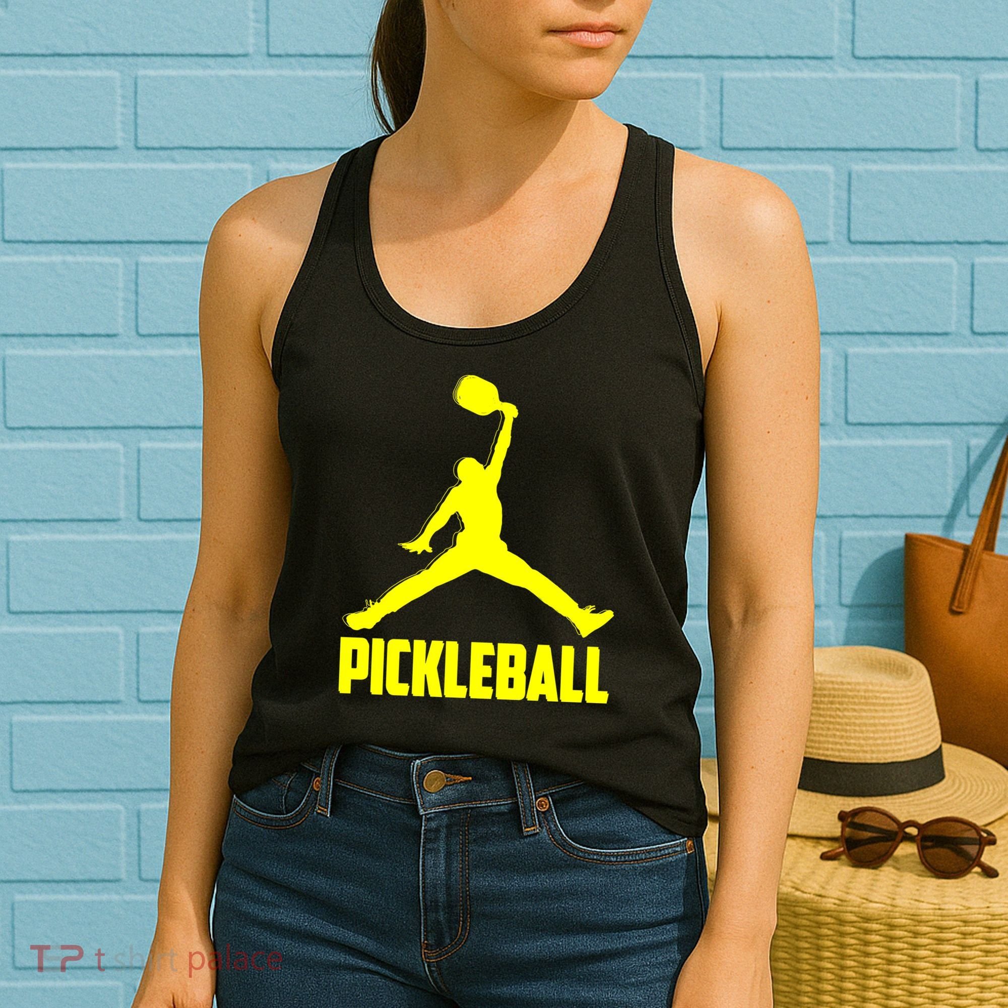 Yellow Pickleball Sports Logo Women's Tank Top