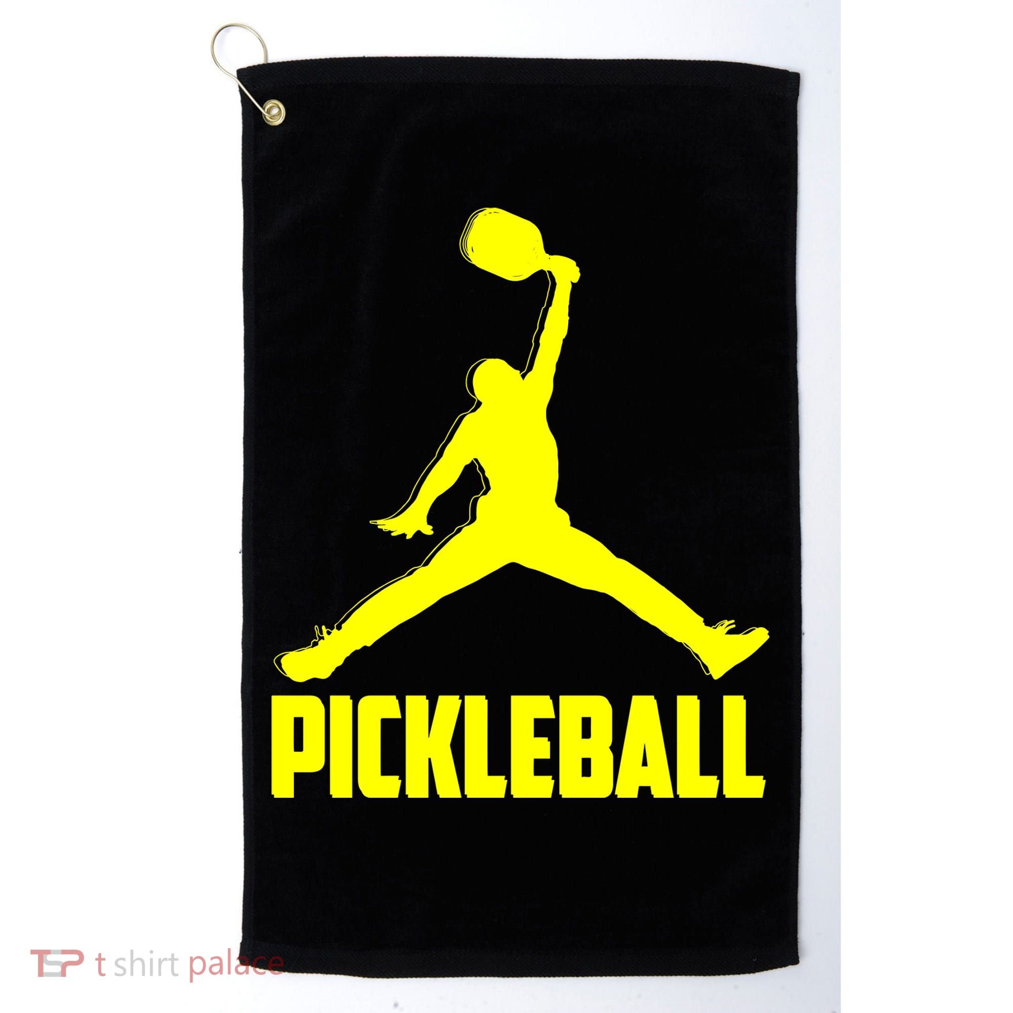 Yellow Pickleball Sports Logo Golf Towel