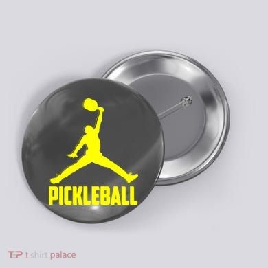 Yellow Pickleball Sports Logo Button