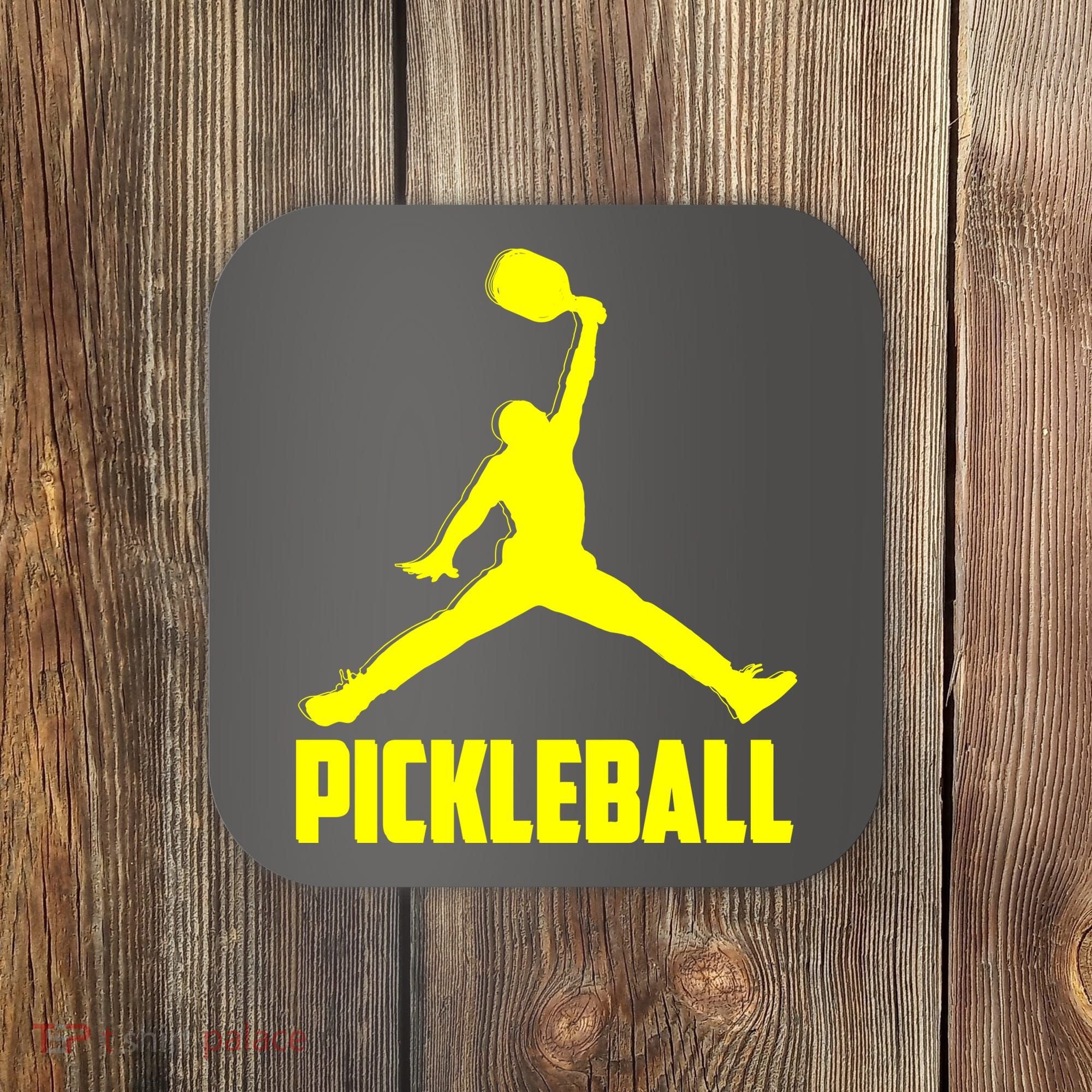 Yellow Pickleball Sports Logo Coaster