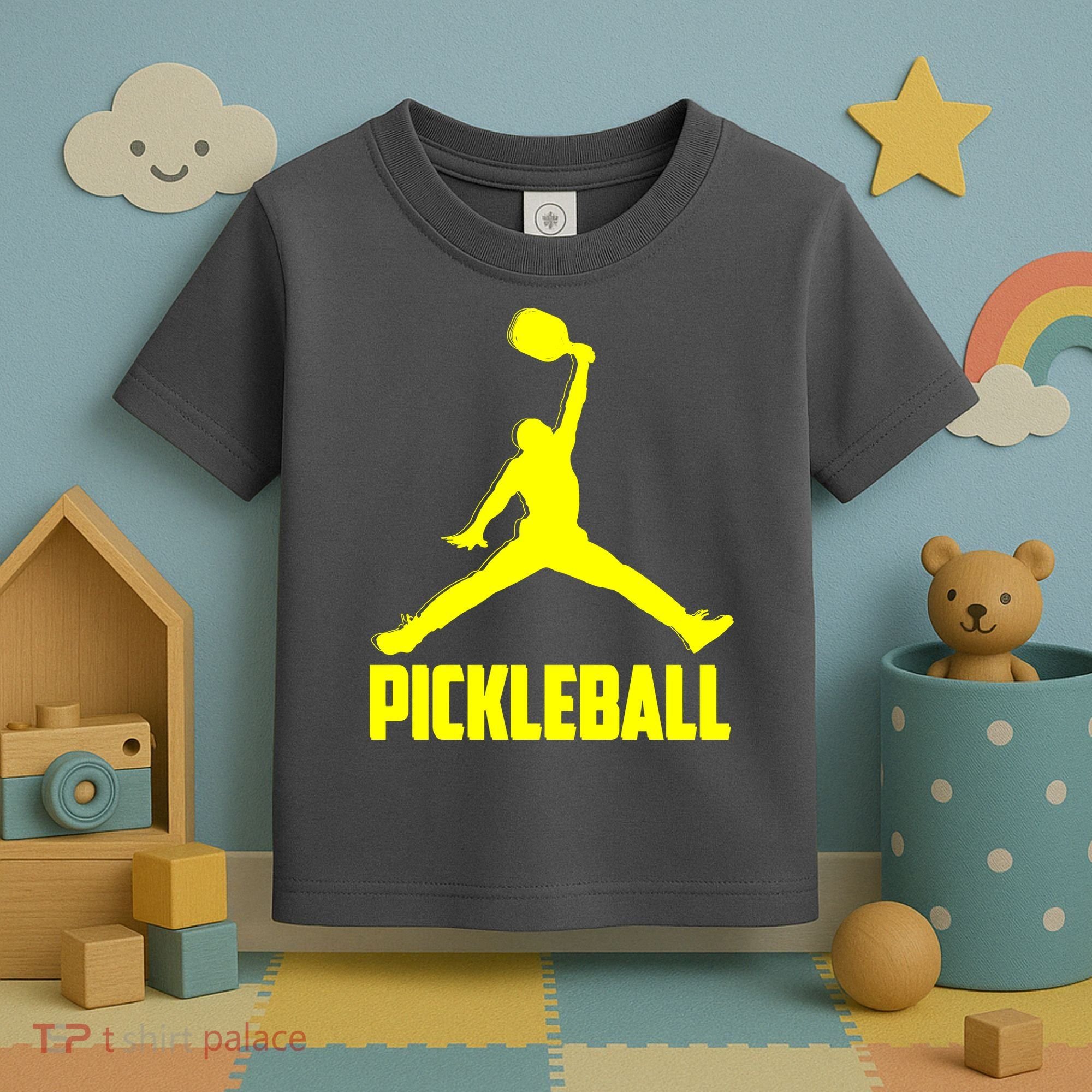 Yellow Pickleball Sports Logo Toddler T-Shirt