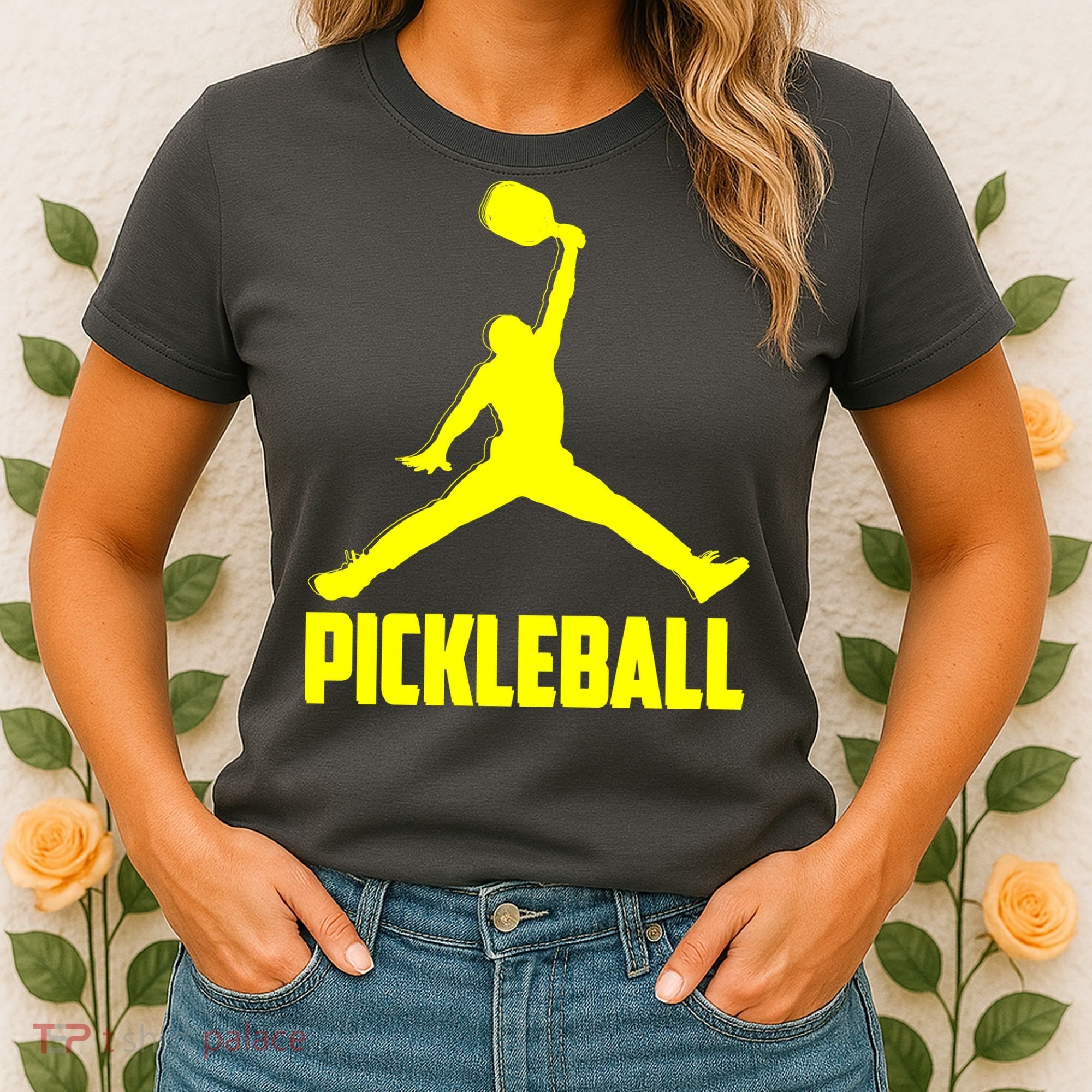 Yellow Pickleball Sports Logo Women's T-Shirt