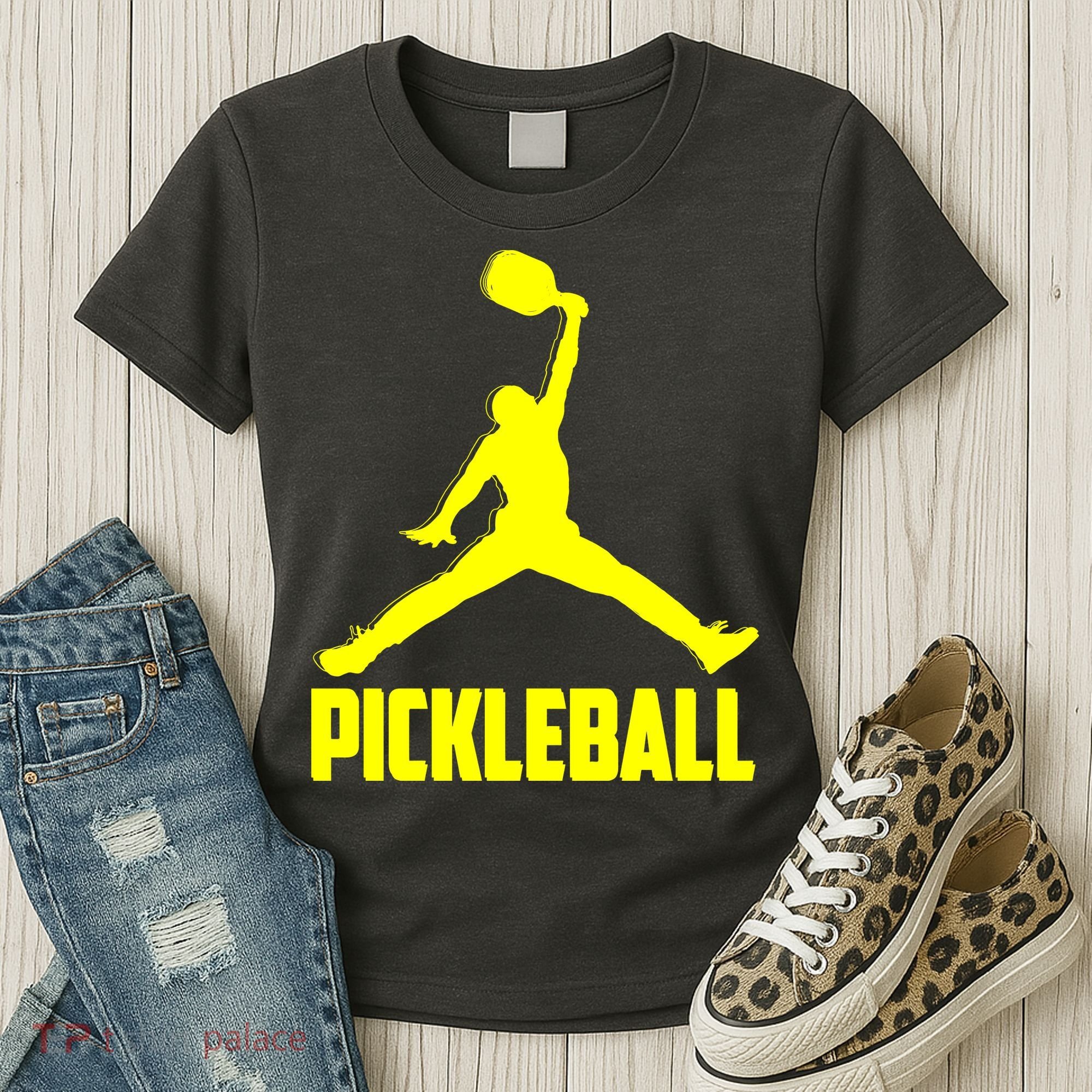Yellow Pickleball Sports Logo Women's T-Shirt
