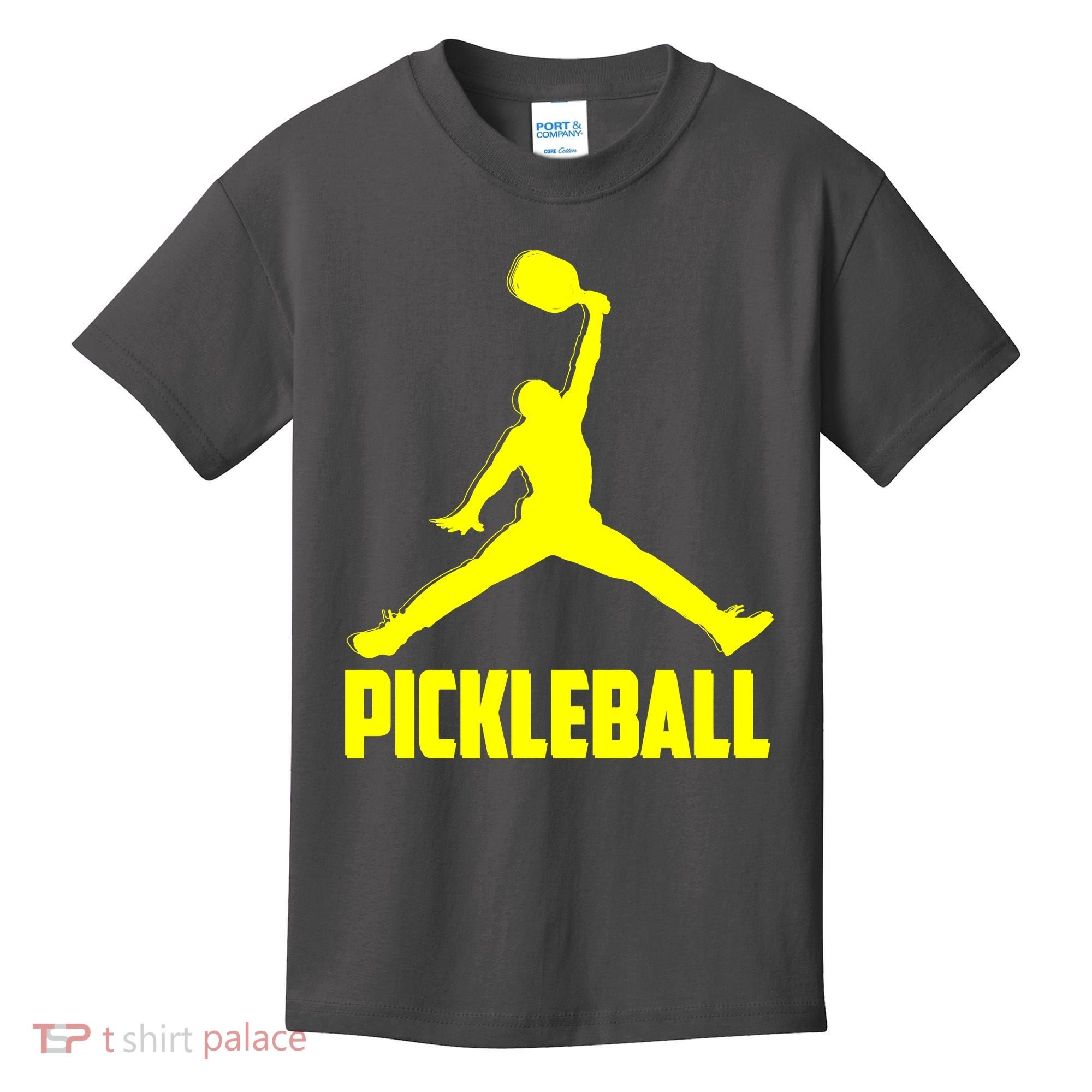 Yellow Pickleball Sports Logo Kids T-Shirt