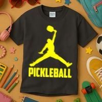 Yellow Pickleball Sports Logo Kids T-Shirt thumb 3