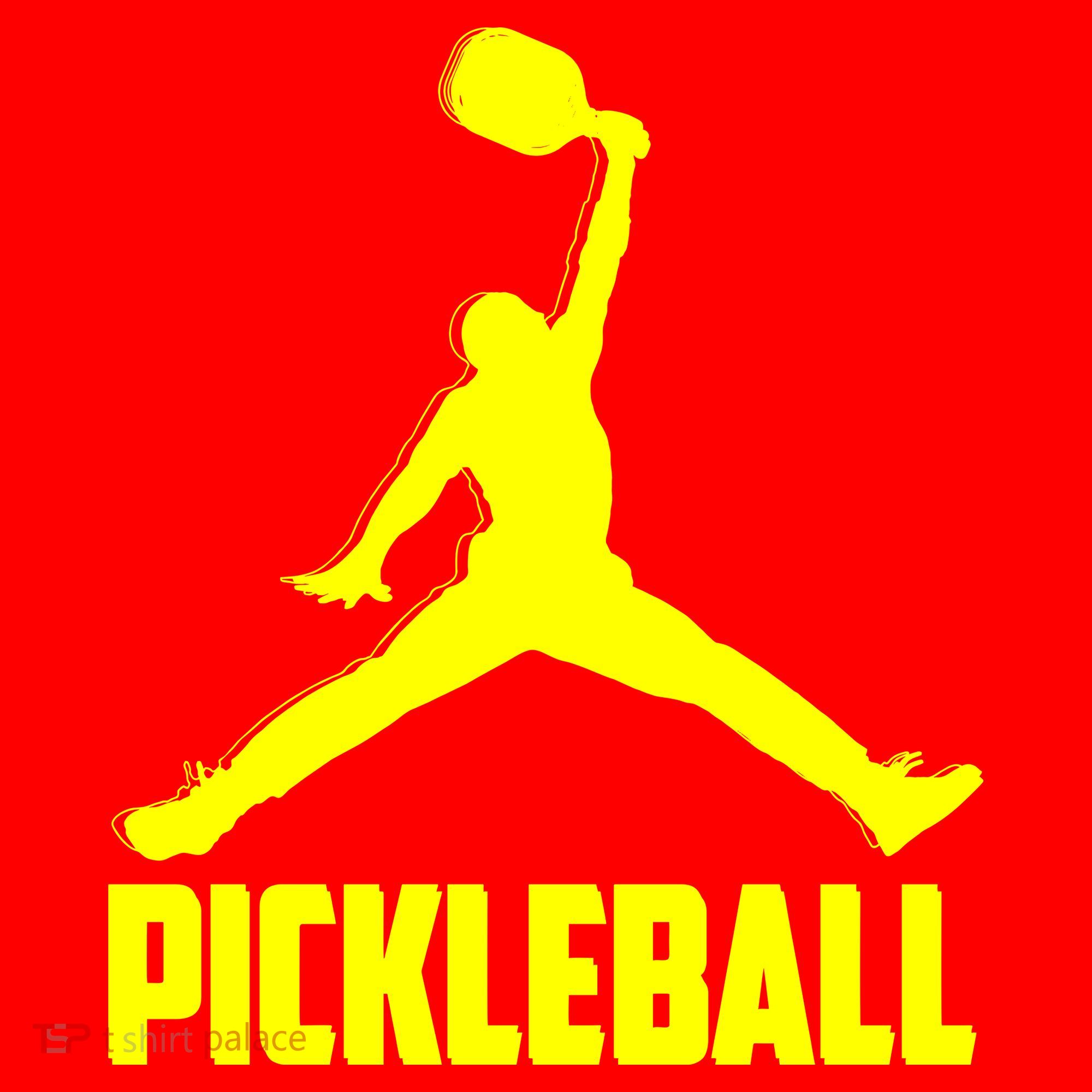 Yellow Pickleball Sports Logo Santa Hat