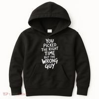 You Picked The Right Time But Wrong Guy Trending Saying Kids Hoodie thumb 0