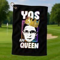 Yas Queen Rbg Ruth Bader Ginsberg Golf Towel thumb 1