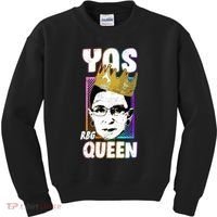 Yas Queen Rbg Ruth Bader Ginsberg Kids Sweatshirt thumb 0