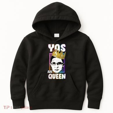 Yas Queen Rbg Ruth Bader Ginsberg Kids Hoodie