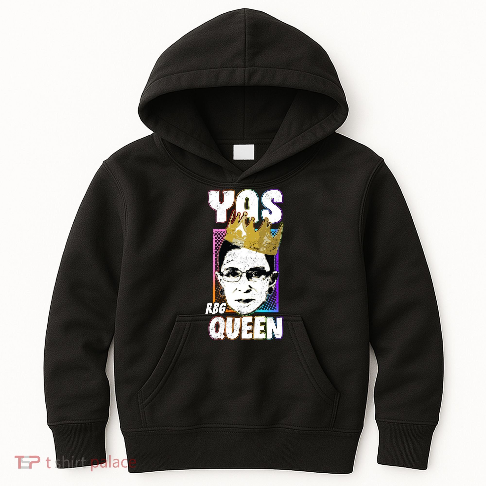 Yas Queen Rbg Ruth Bader Ginsberg Kids Hoodie