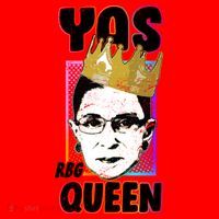 Yas Queen Rbg Ruth Bader Ginsberg Santa Hat thumb 1
