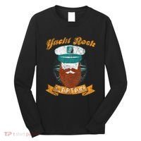 Yacht Rock Captain Party Boat Drinking Bearded Long Sleeve Shirt thumb 0