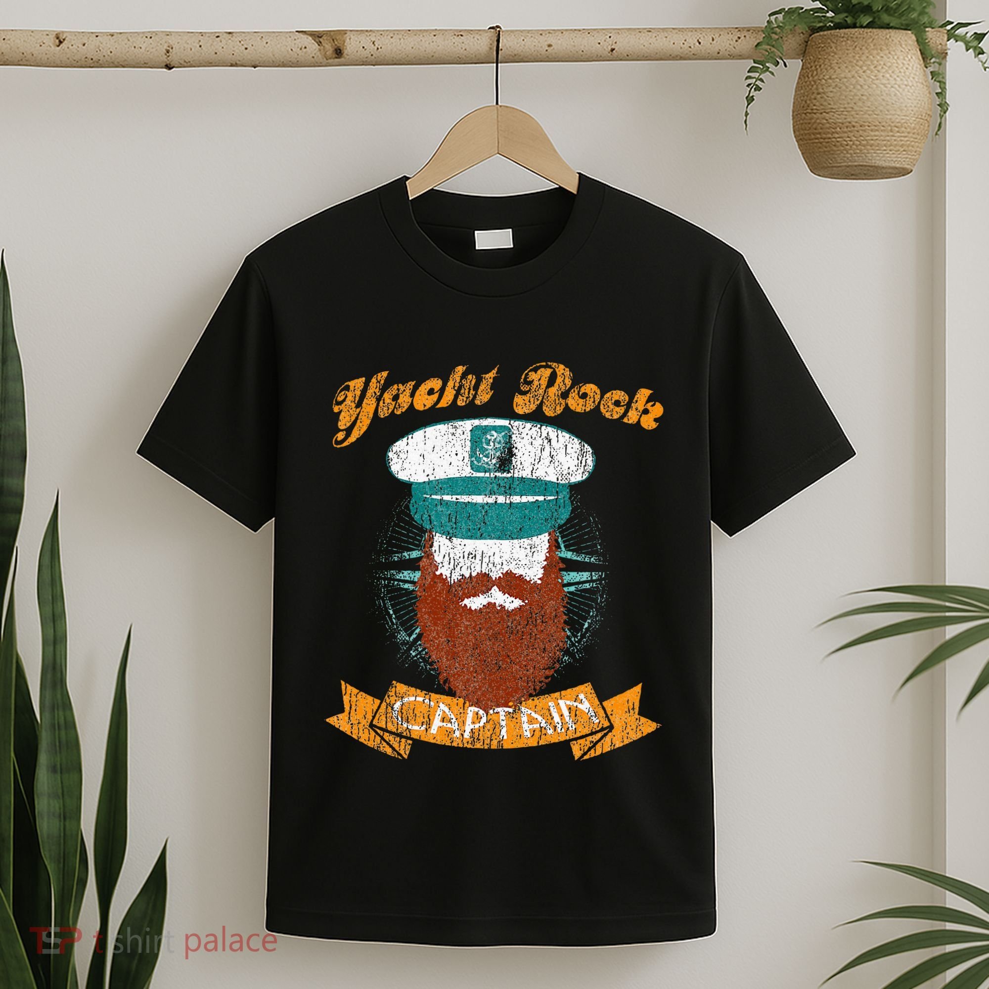Yacht Rock Captain Party Boat Drinking Bearded T-Shirt