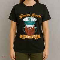 Yacht Rock Captain Party Boat Drinking Bearded T-Shirt thumb 4