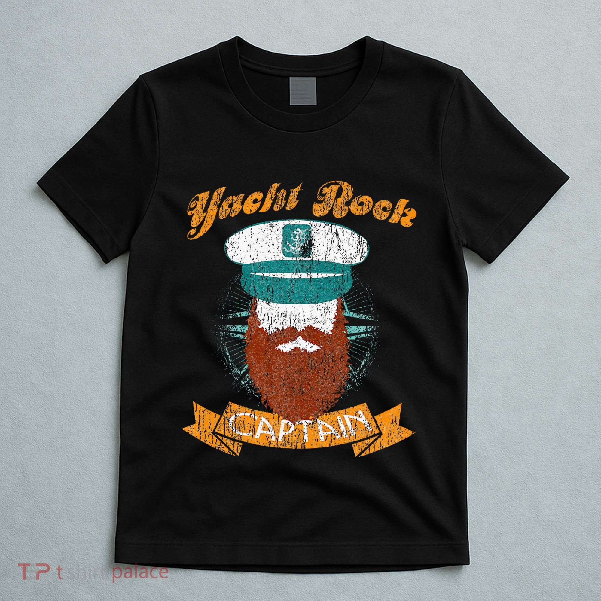 Yacht Rock Captain Party Boat Drinking Bearded T-Shirt