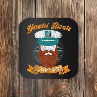 Yacht Rock Captain Party Boat Drinking Bearded Coaster