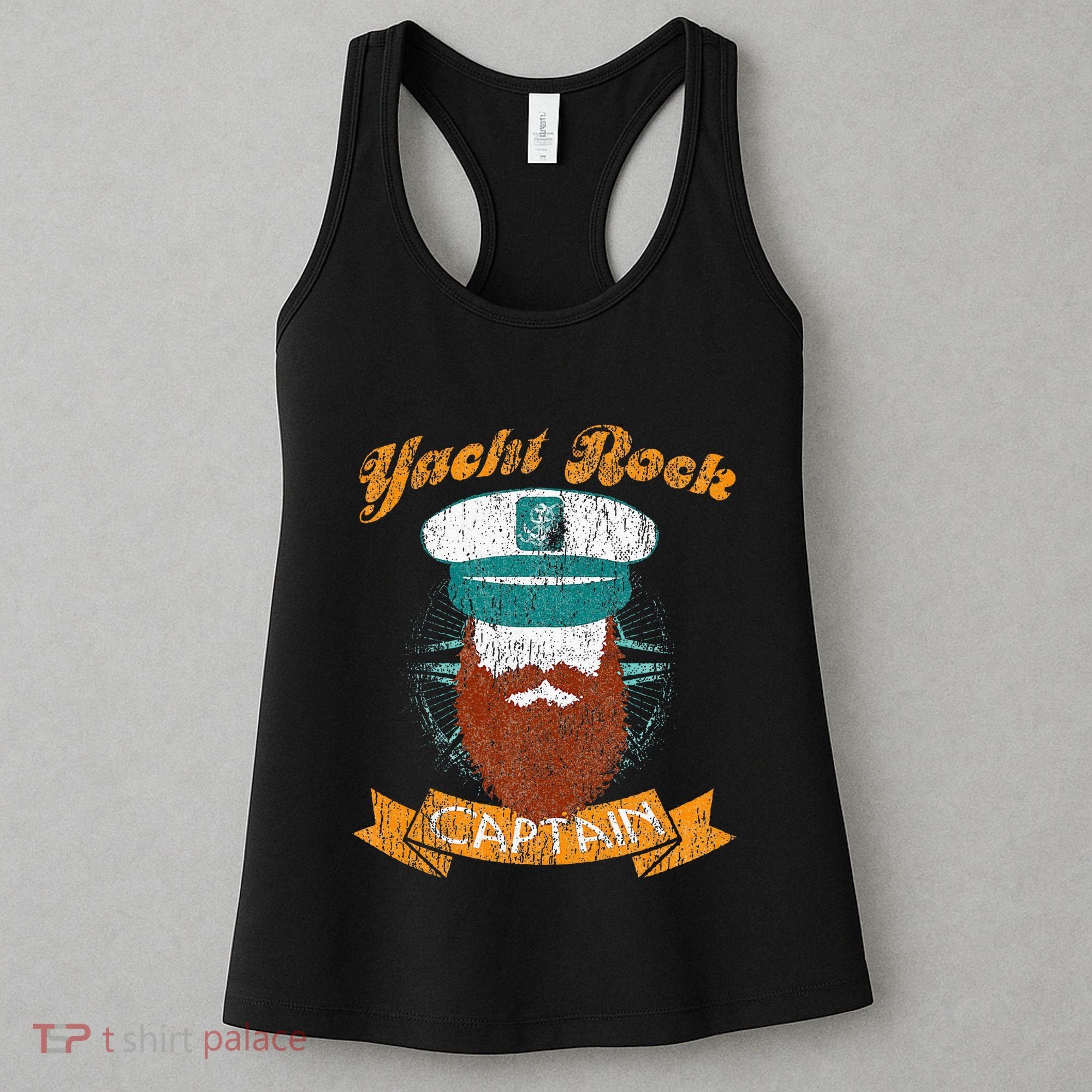 Yacht Rock Captain Party Boat Drinking Bearded Women's Tank Top