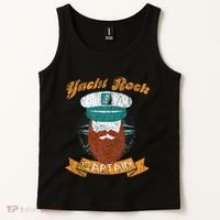 Yacht Rock Captain Party Boat Drinking Bearded Tank Top thumb 2