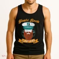 Yacht Rock Captain Party Boat Drinking Bearded Tank Top thumb 3