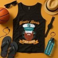 Yacht Rock Captain Party Boat Drinking Bearded Tank Top thumb 4