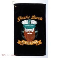 Yacht Rock Captain Party Boat Drinking Bearded Golf Towel thumb 0