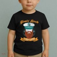 Yacht Rock Captain Party Boat Drinking Bearded Toddler T-Shirt thumb 2