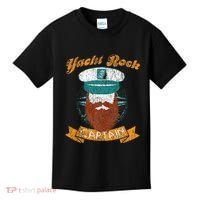 Yacht Rock Captain Party Boat Drinking Bearded Kids T-Shirt thumb 0
