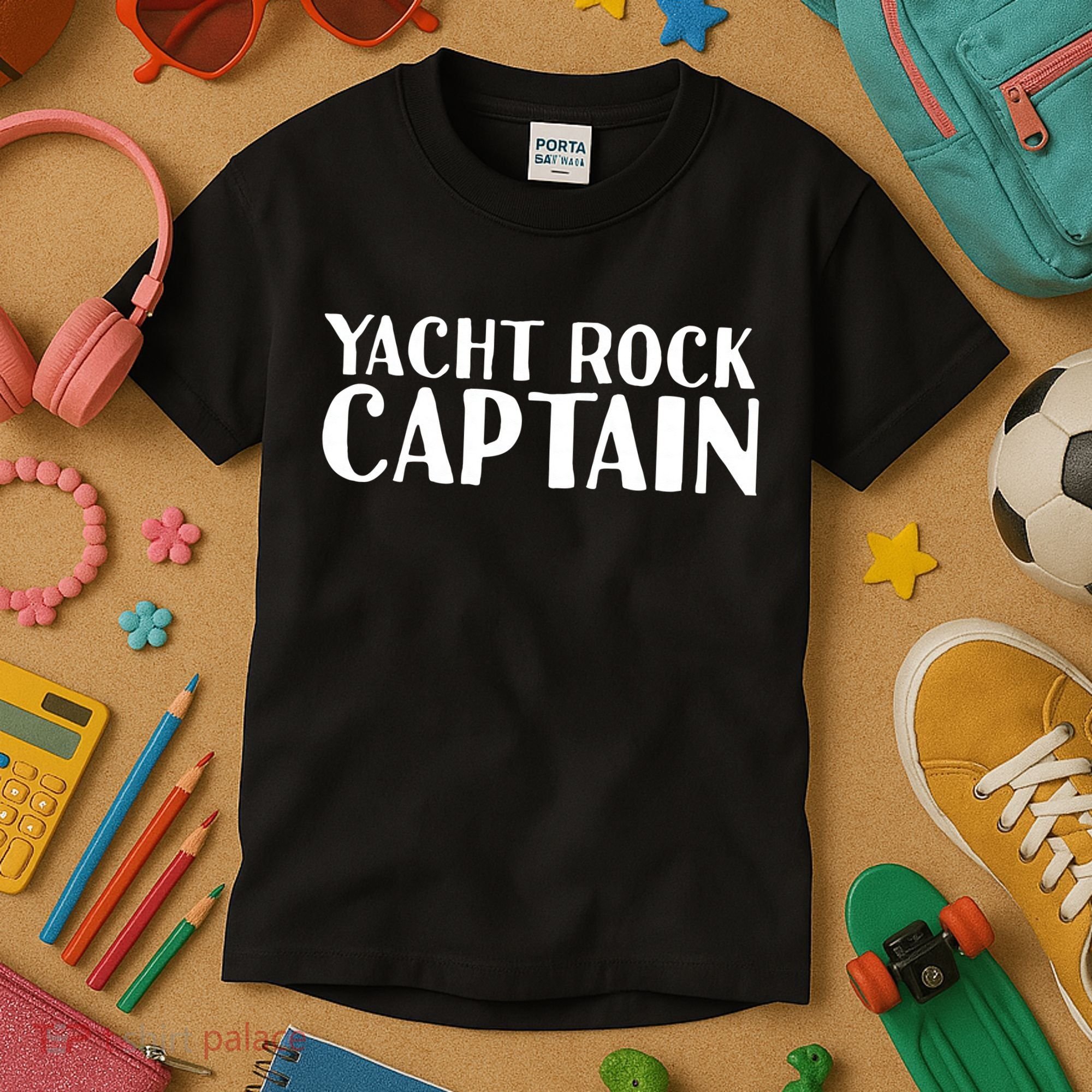 YACHT ROCK CAPTAIN Funny Boat Sailor Party Gift Idea Kids T-Shirt