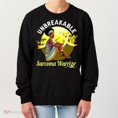 Yellow Ribbon Cancer Awareness Unbreakable Sarcoma Warrior Cute Gift Women's Sweatshirt