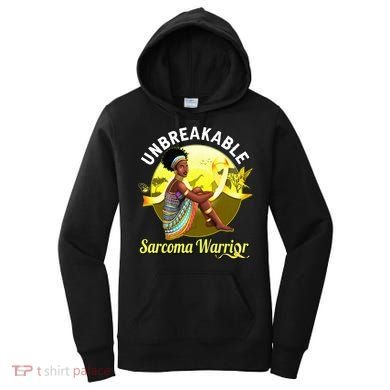 Yellow Ribbon Cancer Awareness Unbreakable Sarcoma Warrior Cute Gift Women's Hoodie