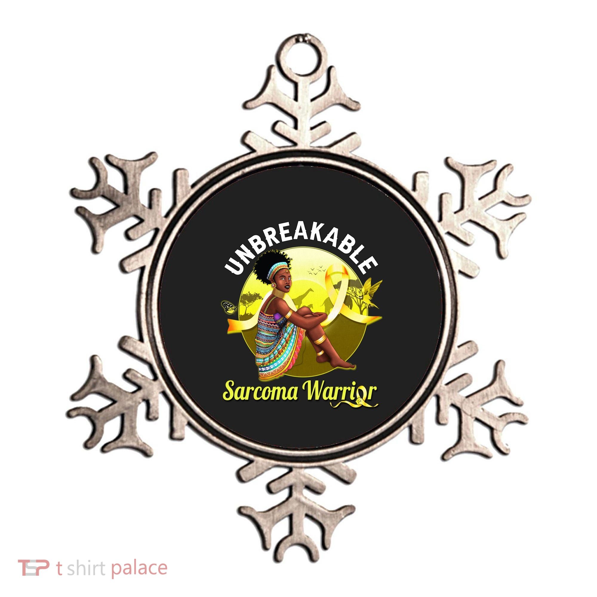 Yellow Ribbon Cancer Awareness Unbreakable Sarcoma Warrior Cute Gift Ornament