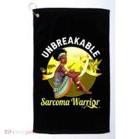 Yellow Ribbon Cancer Awareness Unbreakable Sarcoma Warrior Cute Gift Golf Towel thumb 0