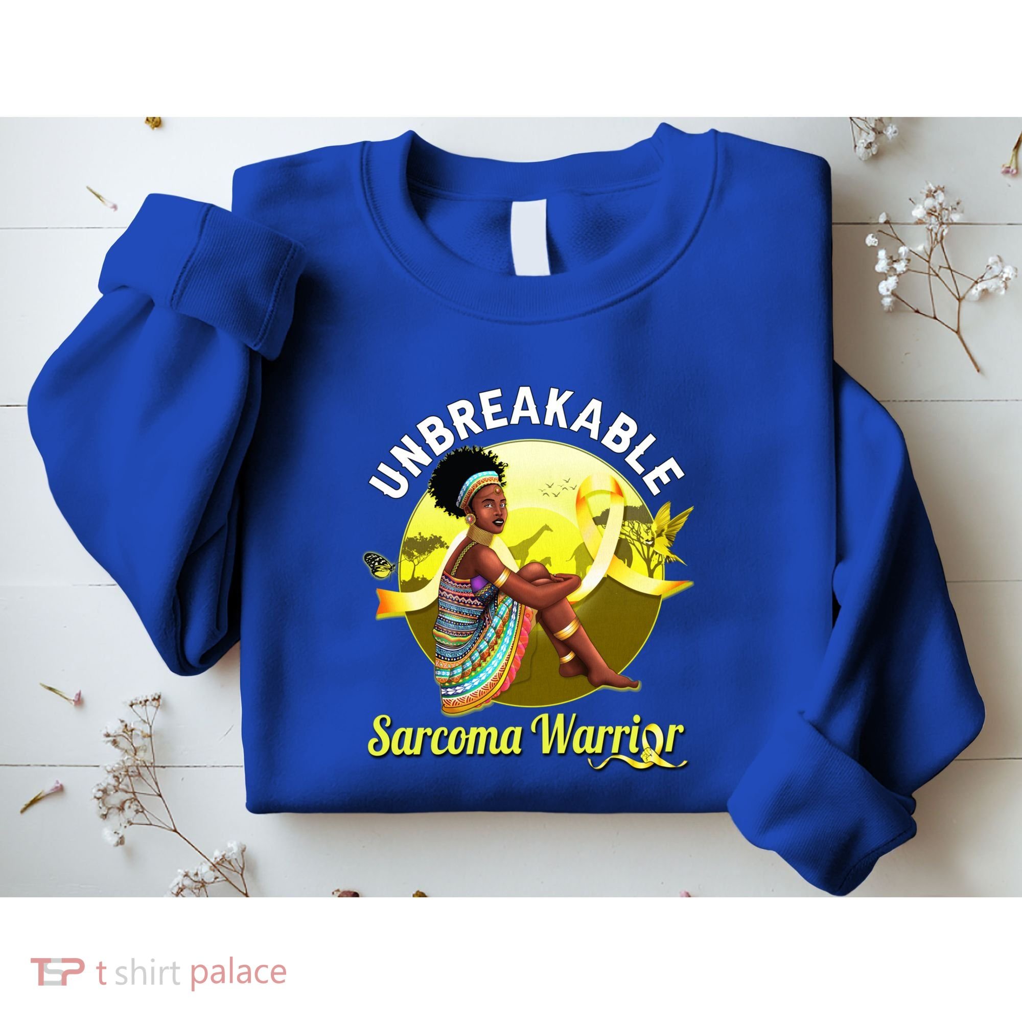 Yellow Ribbon Cancer Awareness Unbreakable Sarcoma Warrior Cute Gift Sweatshirt