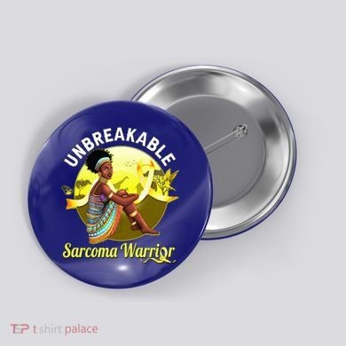 Yellow Ribbon Cancer Awareness Unbreakable Sarcoma Warrior Cute Gift Button